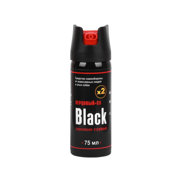 Средство самообороны Black аэрозольно-струйный 75