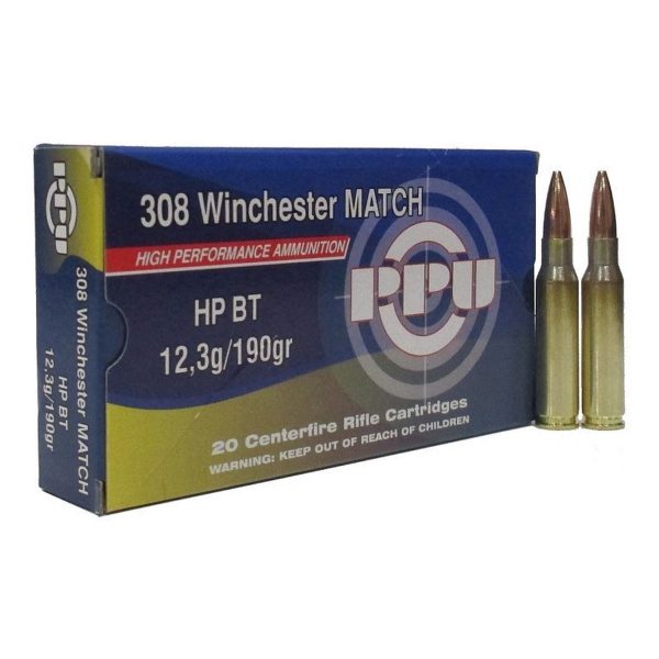 Патрон PPU кал.308Win Match HPBT 12,3g - 20 шт.