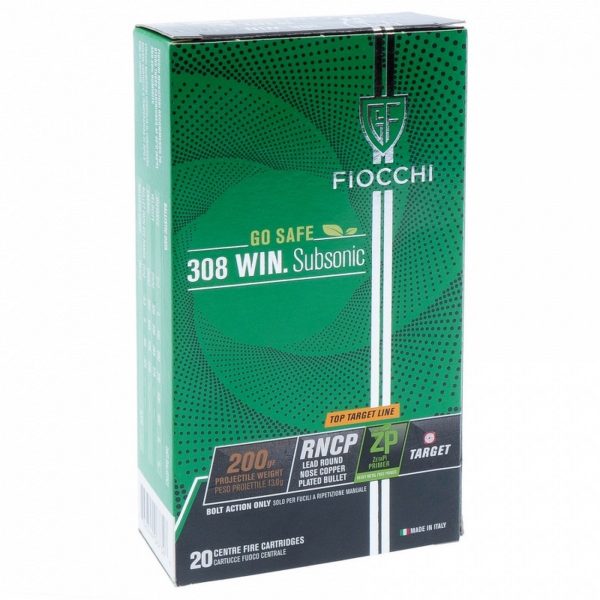 Патрон Fiocchi кал.308Win 13гр. Subsonic R- 20 шт.