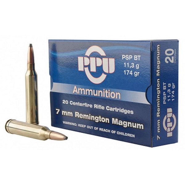 Патрон PPU кал.7mm Rem Mag PSP BT 11,3g - 20 шт.