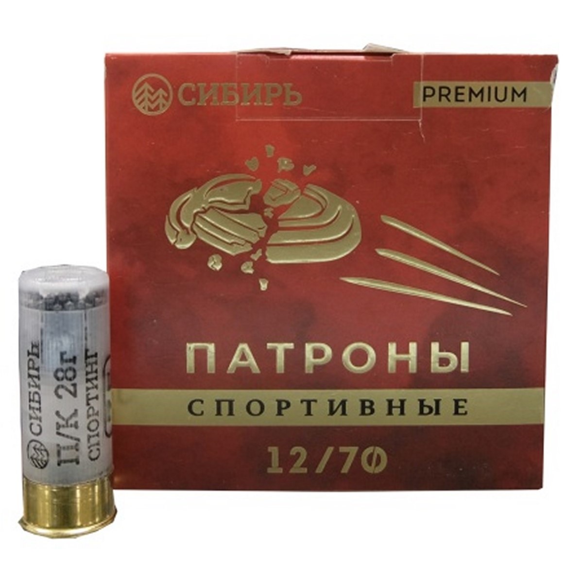Патрон Сибирь кал.12 №7,5 Premium 28 гр.- 25 шт.