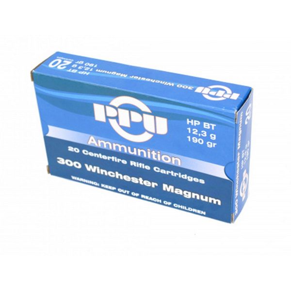 Патрон PPU кал.300Winmag HP BT 12,3g - 20 шт.