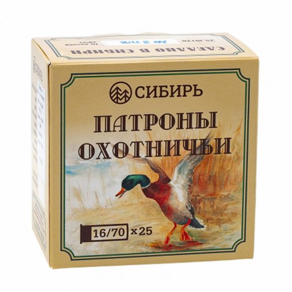 Патрон Сибирь кал.16 №3 Premium 28 гр.- 25 шт.