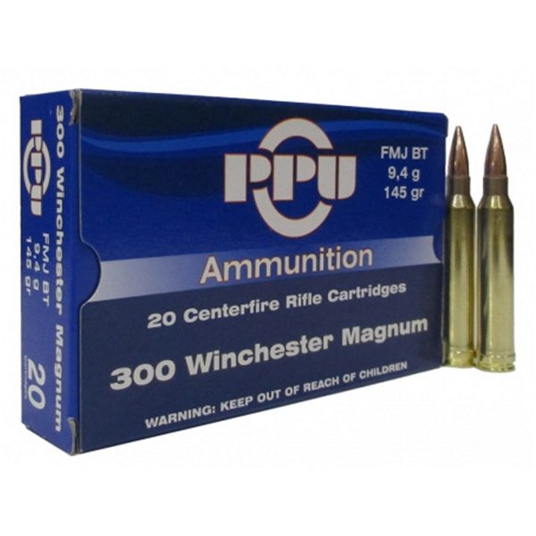 Патрон PPU кал.300Winmag FMJ BT 9,4g - 20 шт.