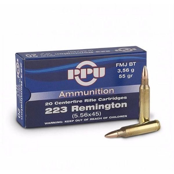 Патрон PPU кал.223Rem FMJ BT 3,56g - 20 шт.