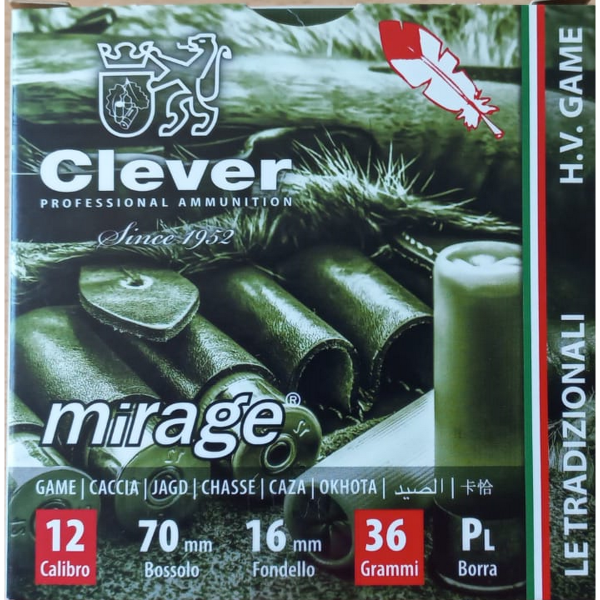 Патрон Clever Mirage H.V. кал.12 №000 36гр. -25шт.