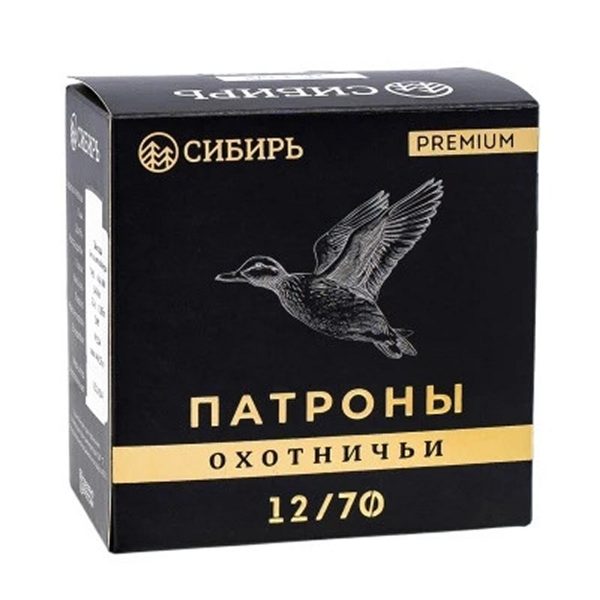Патрон Сибирь кал.12 №1 б/к Premium 34 гр.- 25 шт.